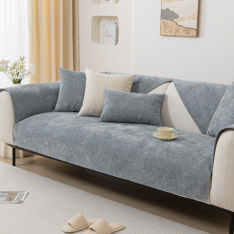 Delicate Waffle Chenille Fabric Möbel-Schutz Sofa-Bezug