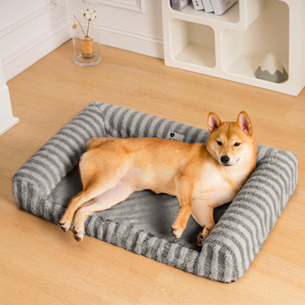 Deluxe Flauschiges Vollunterstützendes Angstlinderndes Großes Hundebett