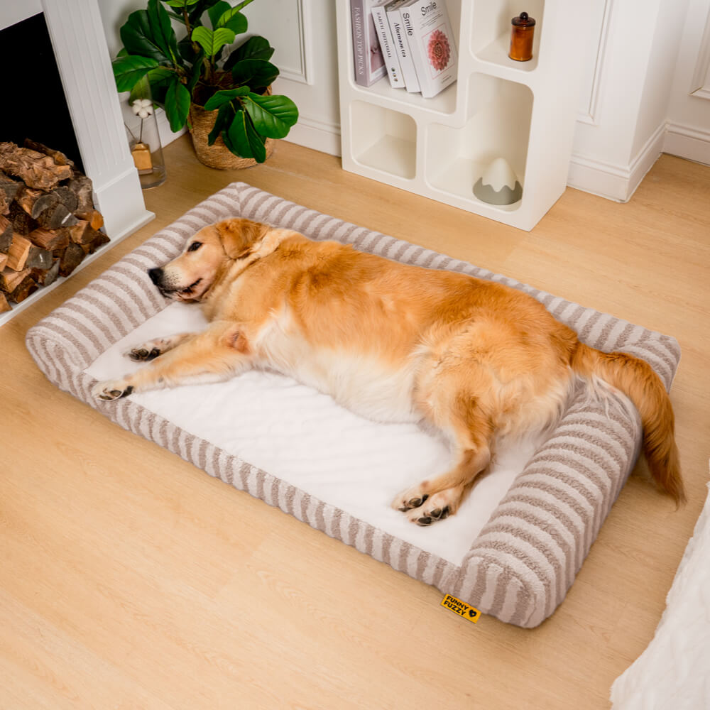 Deluxe Flauschiges Vollunterstützendes Angstlinderndes Großes Hundebett