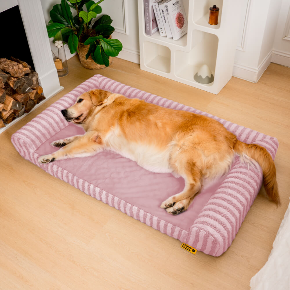 Deluxe Flauschiges Vollunterstützendes Angstlinderndes Großes Hundebett