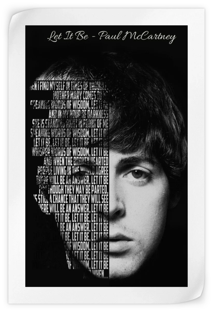 Frendorf | Lass es sein - Paul McCartney Wandkunst