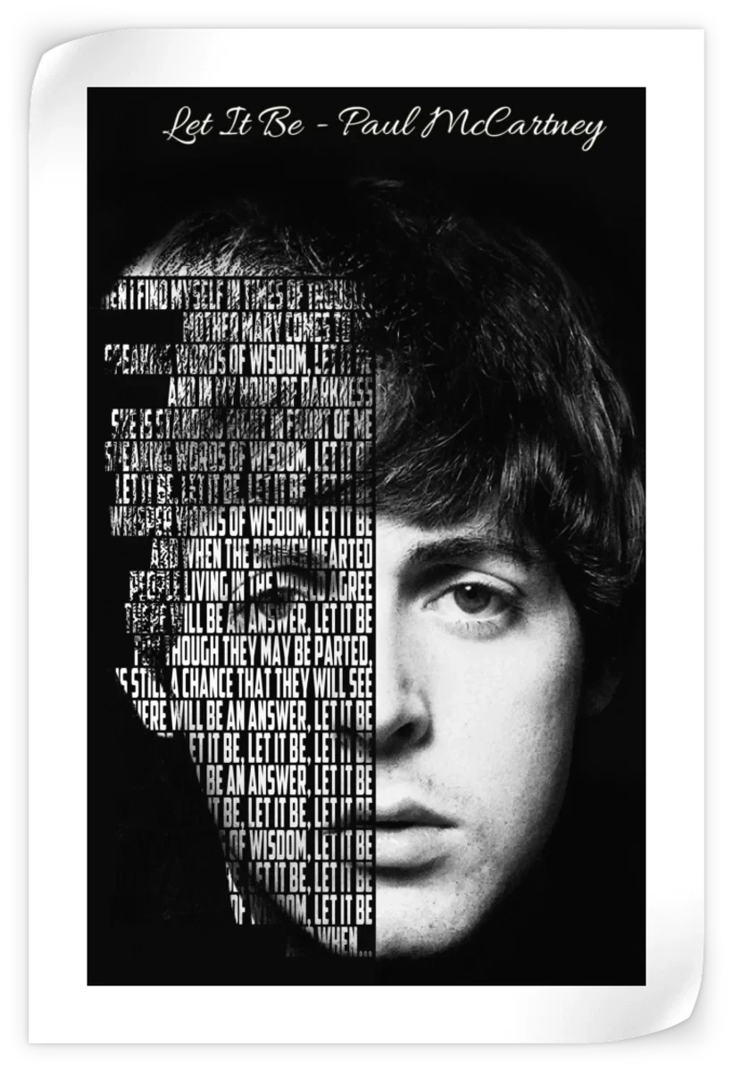 Frendorf | Lass es sein - Paul McCartney Wandkunst