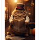 Frendorf | Fat Cat Zeitung lesende Wandkunst