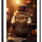 Frendorf | Fat Cat Zeitung lesende Wandkunst