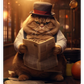 Frendorf | Fat Cat Zeitung lesende Wandkunst