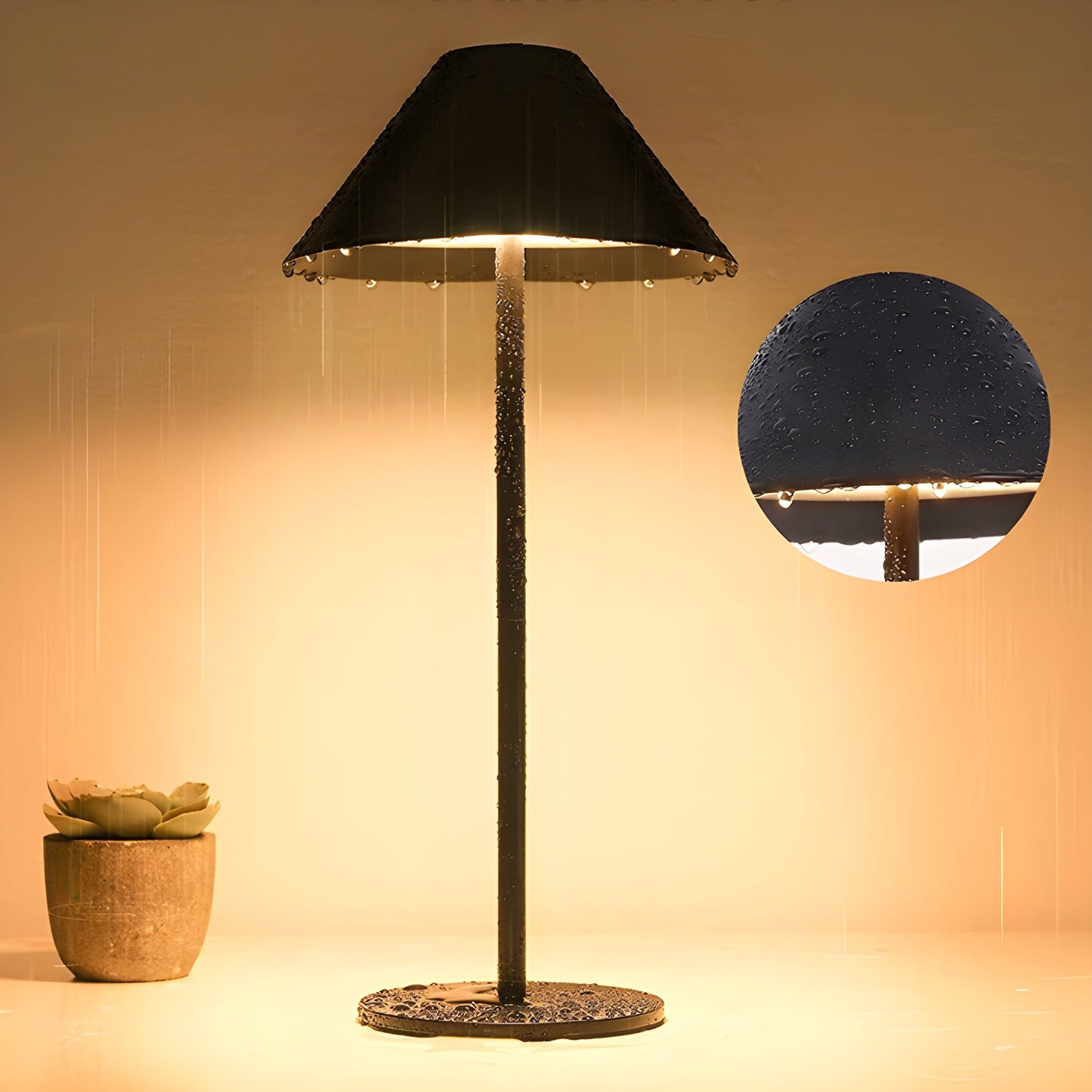 Minimalistische dimmbare Touch-Tischlampe - wasserdichtes und wiederaufladbares Licht Farbe