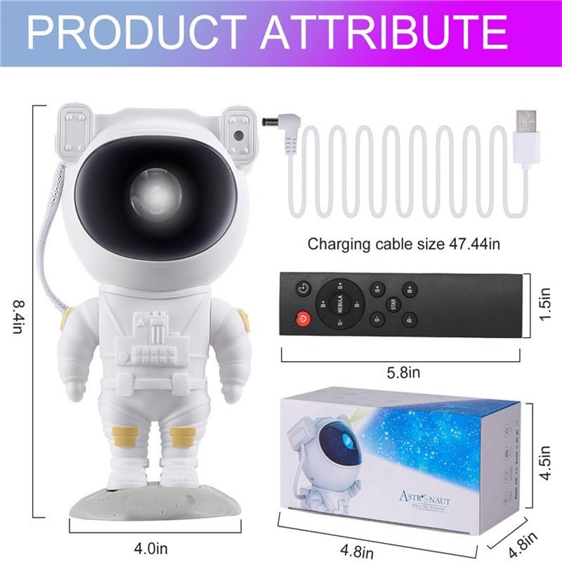 Galaxy Star Projektor Nachtlicht - Astronauten-Thema Raumdekor, Sternenhimmel Lampe für Schlafzimmerdekoration und einzigartige Geschenkidee