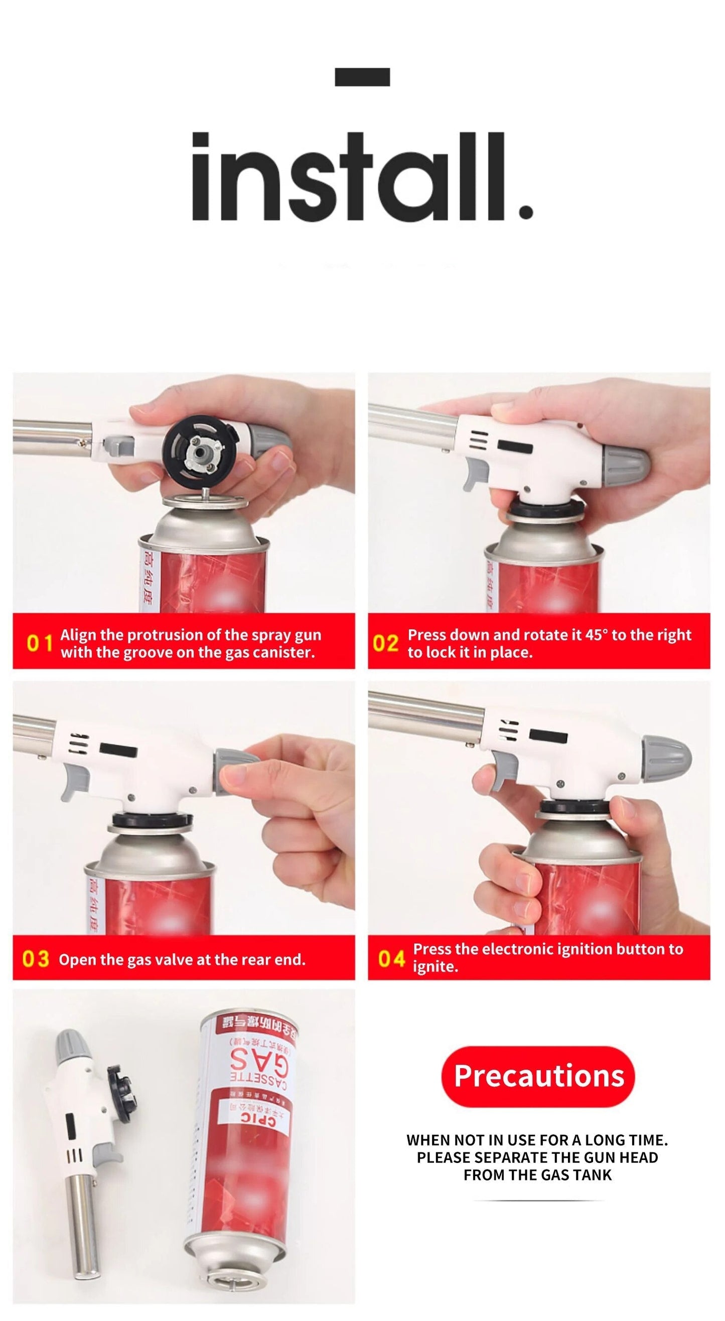 Frendorf | Tragbare Metalle Butangas-Gaskocher – BBQ, Camping und Kochen Flammenwerfer