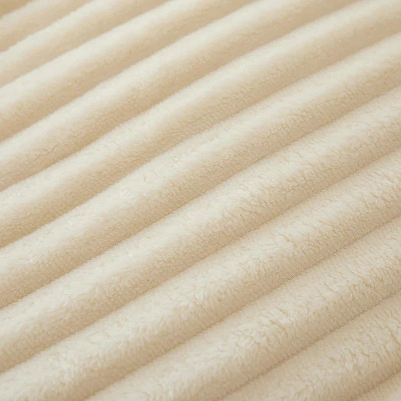 Frendorf | Breite Gestreifte Flanell-Fleece-Decke – CozyStripe