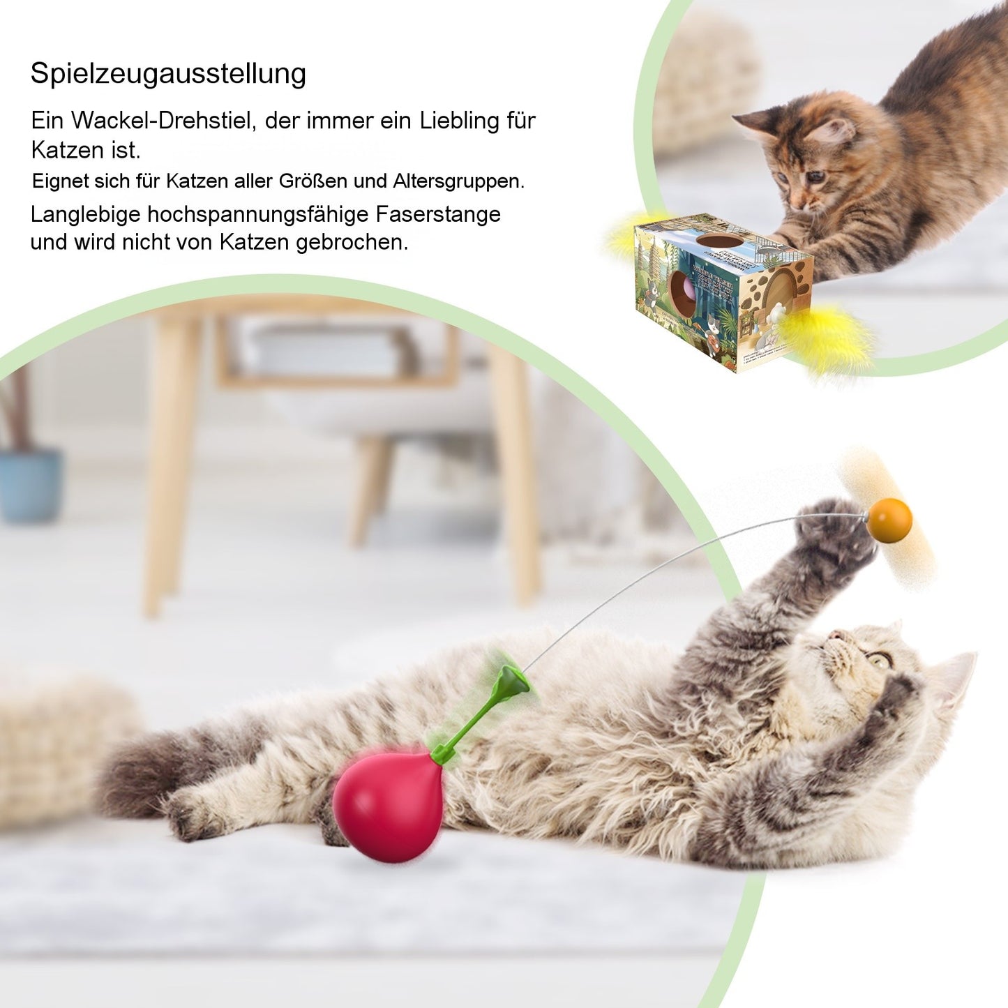 Cherry-Radies Wackel-Spielzeug – DIY Teaser-Spielstab für Katzen
