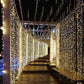 Frendorf | GlitterBeam Solar LED Vorhanglichter | Außen Wasserdicht | Lichterkette für Garten & Terrasse | Deko für Hochzeit & Party