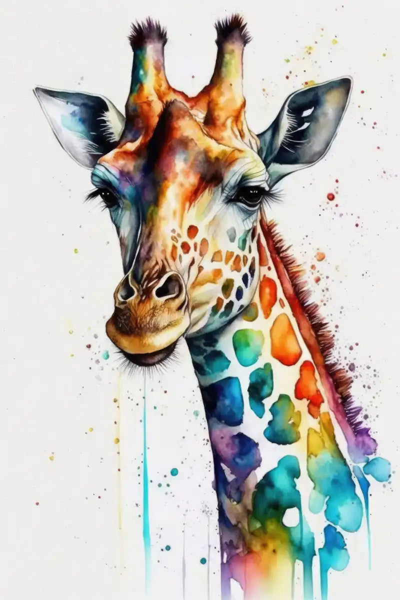Frendorf | Giraffe Aquarell Wandkunst
