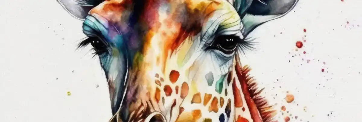 Frendorf | Giraffe Aquarell Wandkunst