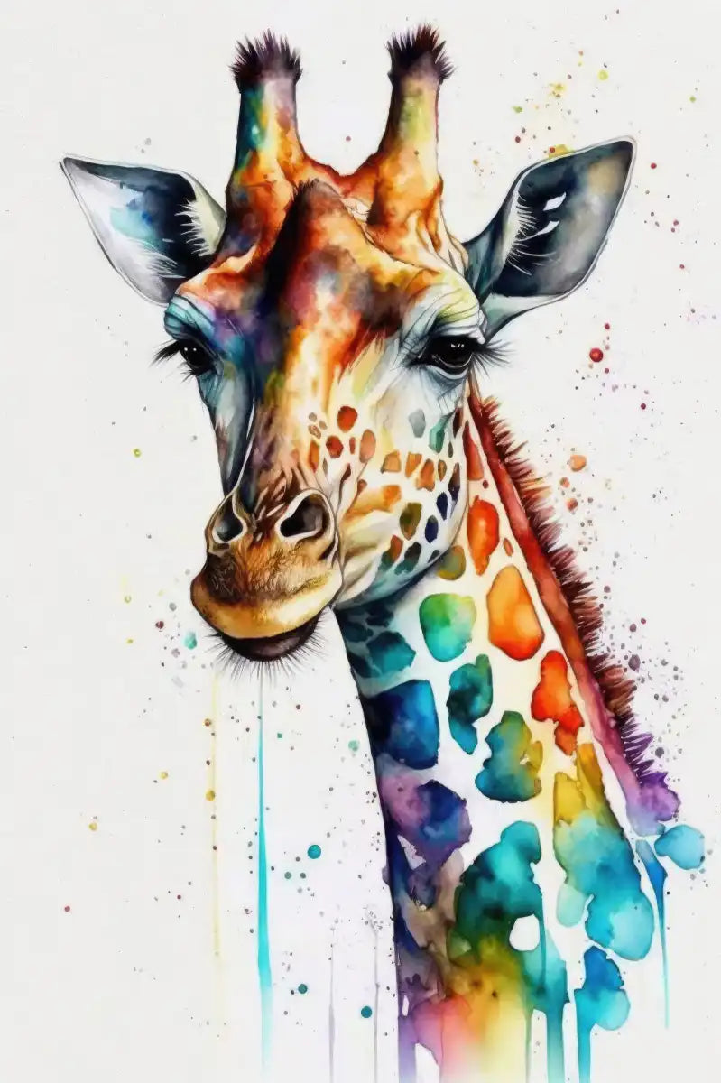Frendorf | Giraffe Aquarell Wandkunst