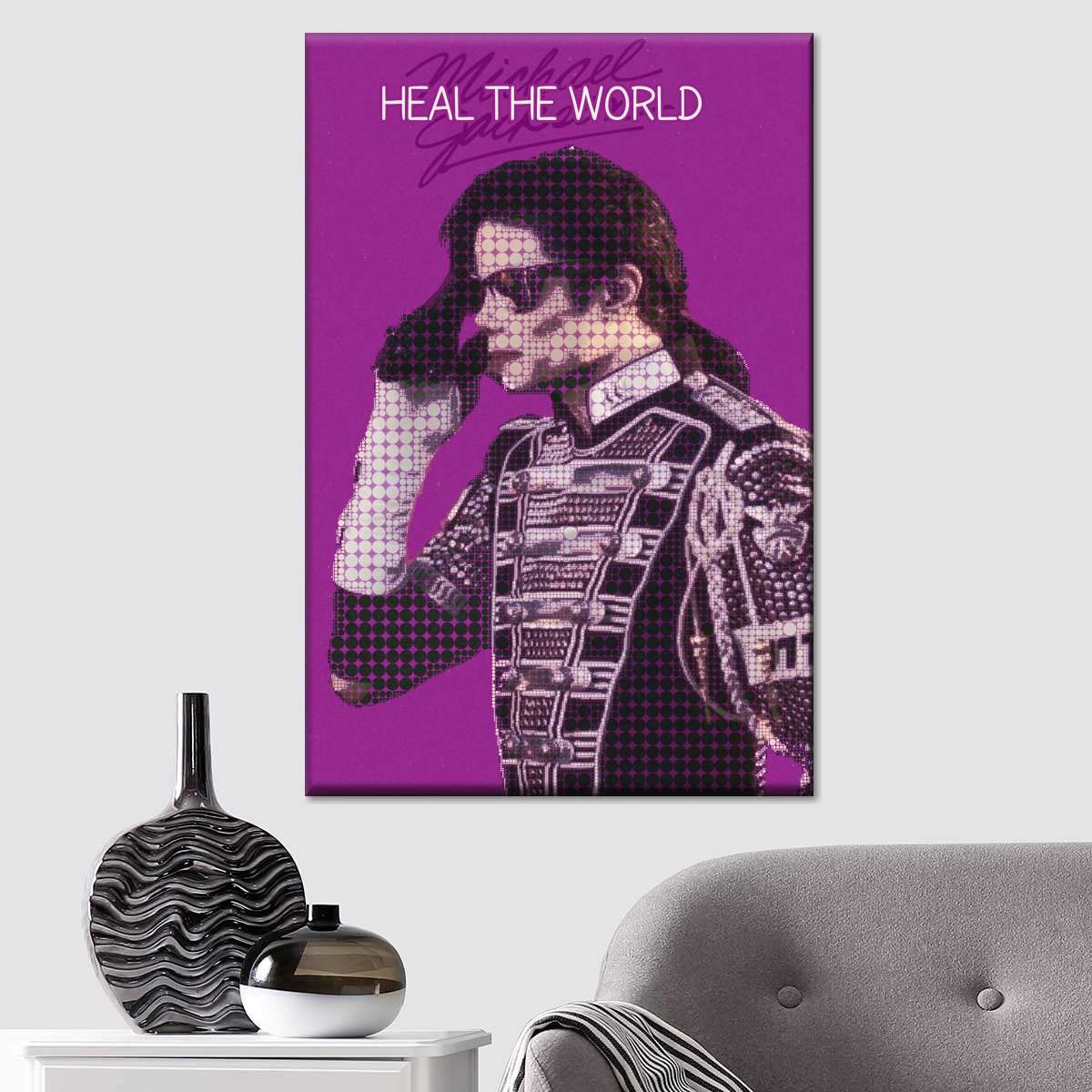 Frendorf | Heal The World Poster Musik Minimalistische Wandkunst