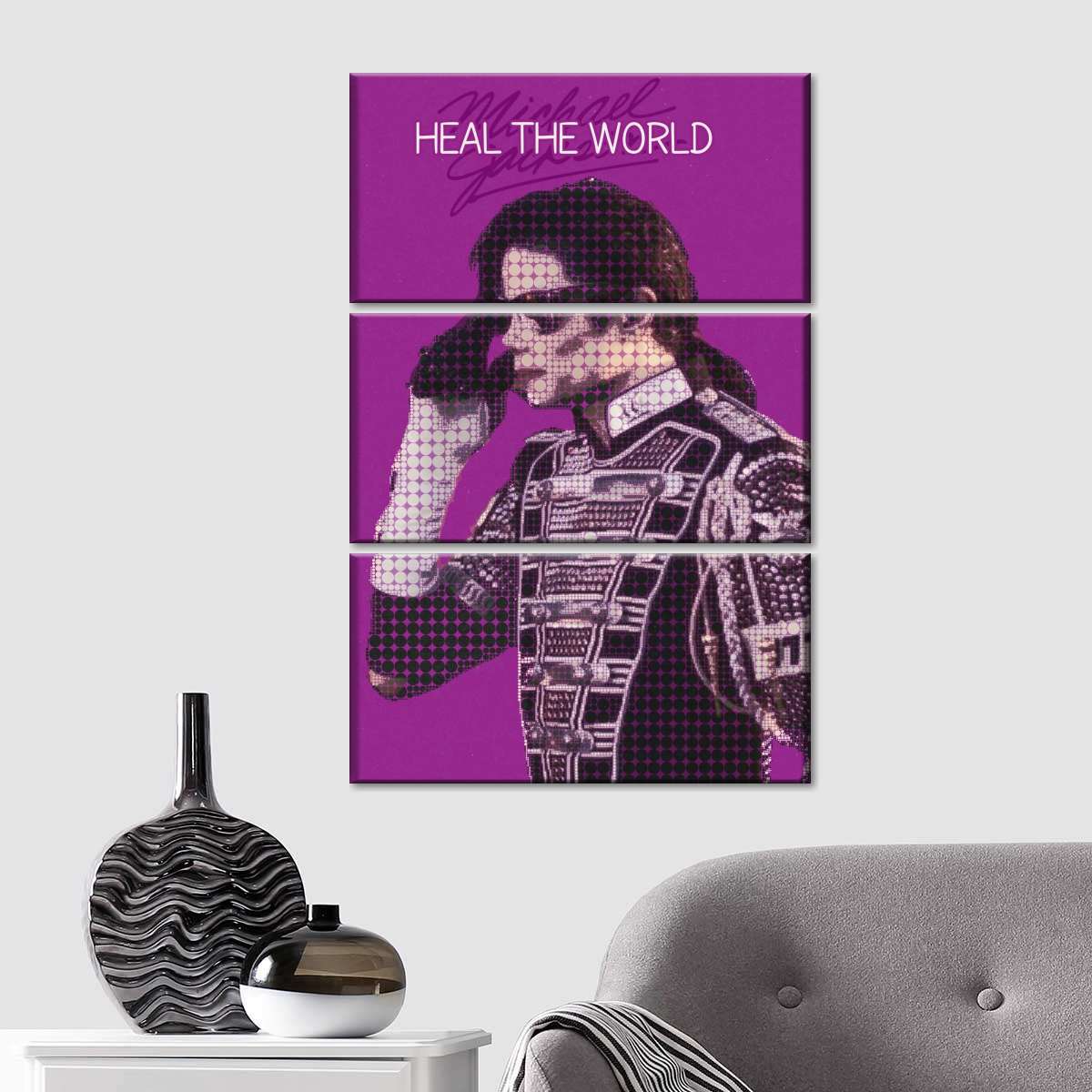 Frendorf | Heal The World Poster Musik Minimalistische Wandkunst
