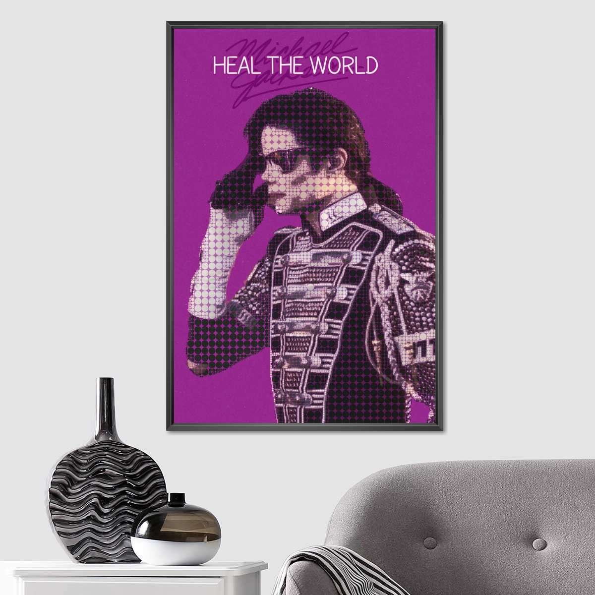 Frendorf | Heal The World Poster Musik Minimalistische Wandkunst