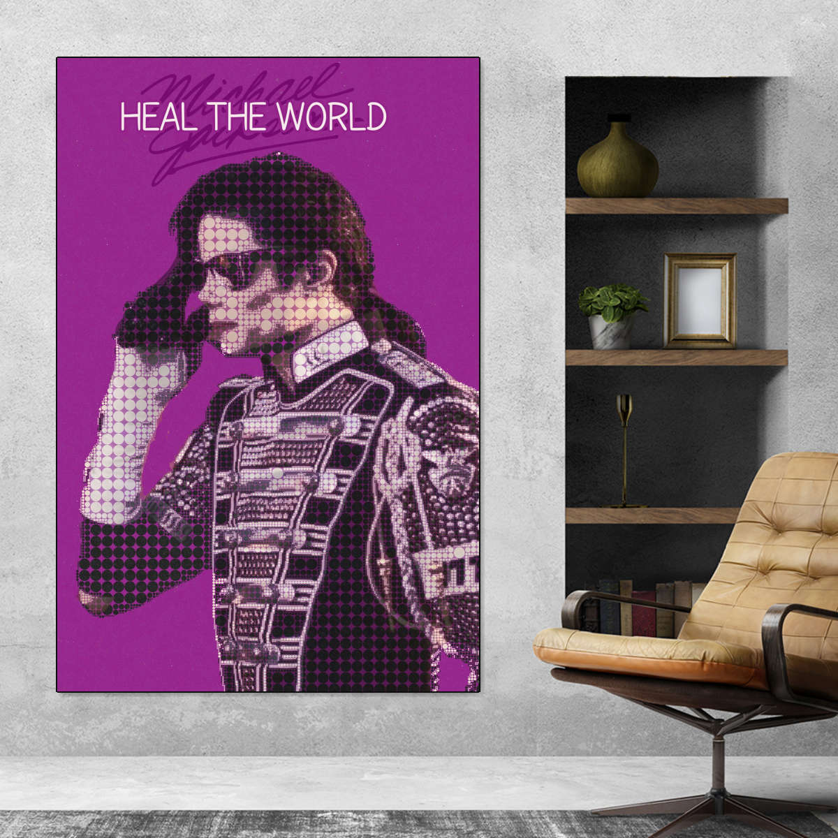 Frendorf | Heal The World Poster Musik Minimalistische Wandkunst