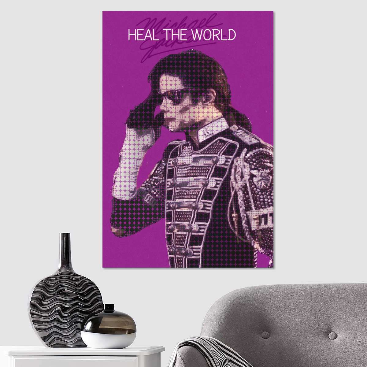 Frendorf | Heal The World Poster Musik Minimalistische Wandkunst