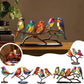 Frendorf | ElegantAviary | Bunte Vögel auf Ast Schreibtischornamente