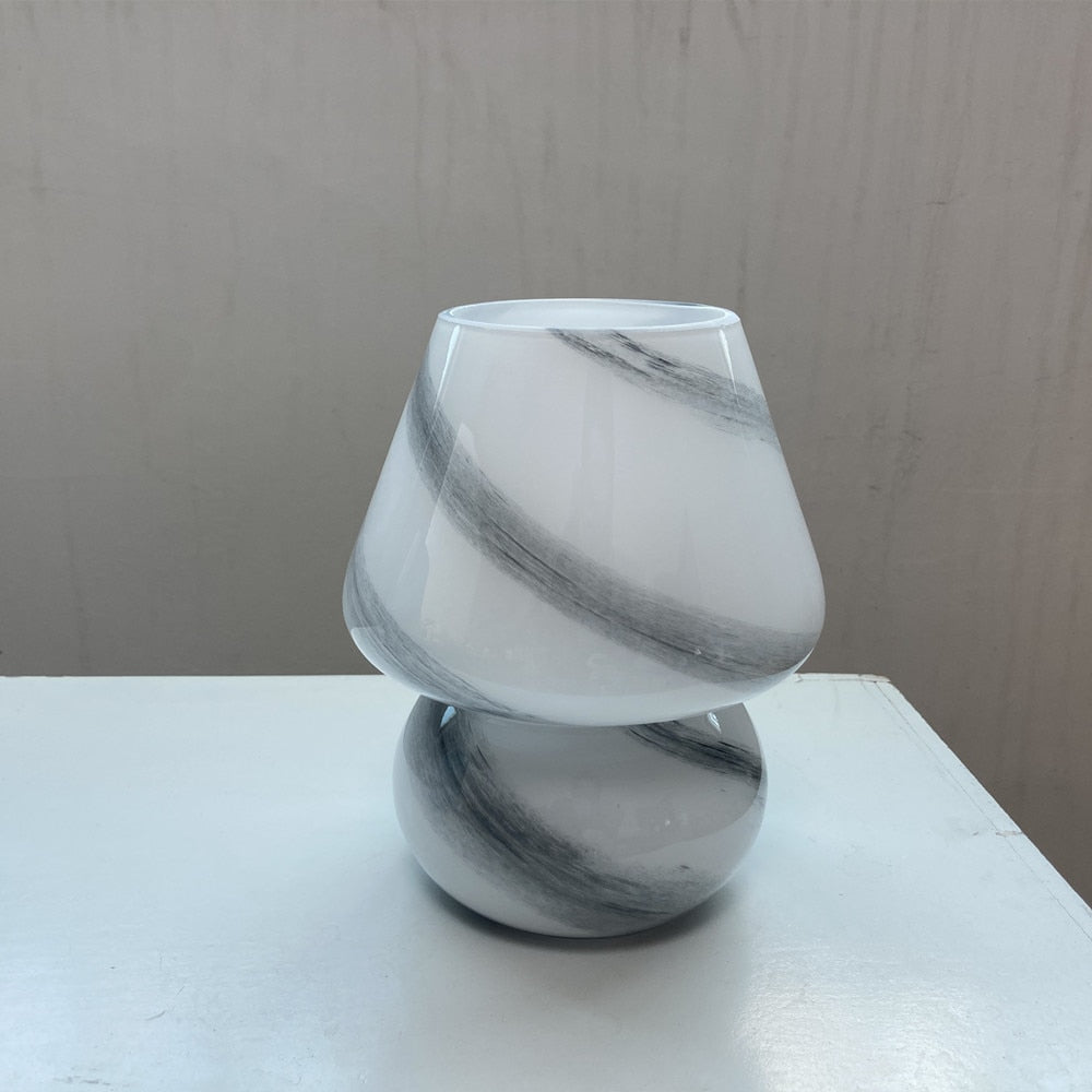 Frendorf | GlowFungi Glas-Pilzlampe | Nordic Design Tischlampe | Stimmungslicht für Zuhause