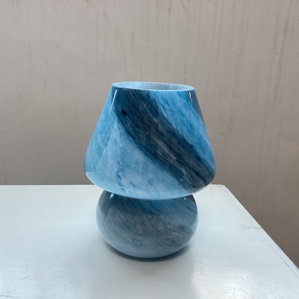 Frendorf | GlowFungi Glas-Pilzlampe | Nordic Design Tischlampe | Stimmungslicht für Zuhause