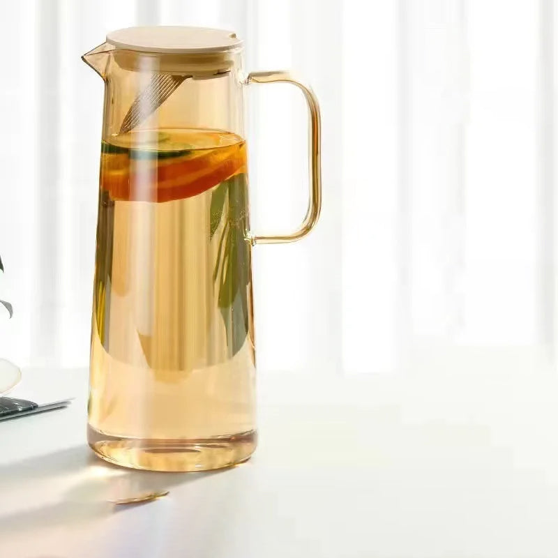 Glaskanne mit Deckel Easy Clean Hitzebeständige Glaswasserkrug
