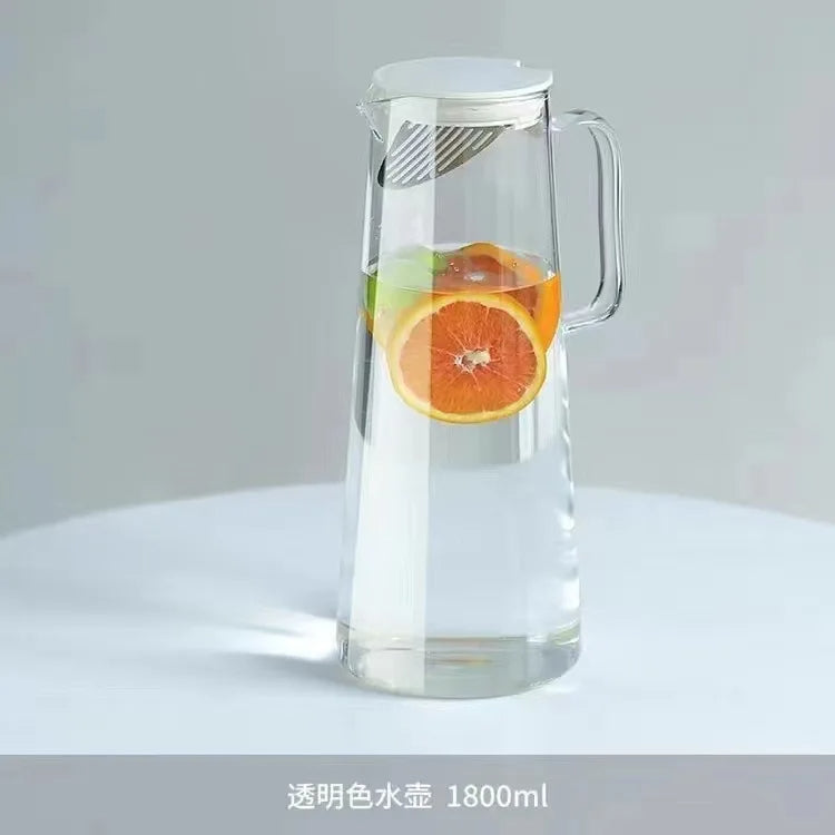 Glaskanne mit Deckel Easy Clean Hitzebeständige Glaswasserkrug
