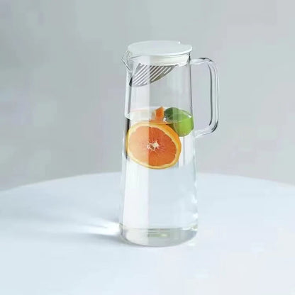 Glaskanne mit Deckel Easy Clean Hitzebeständige Glaswasserkrug