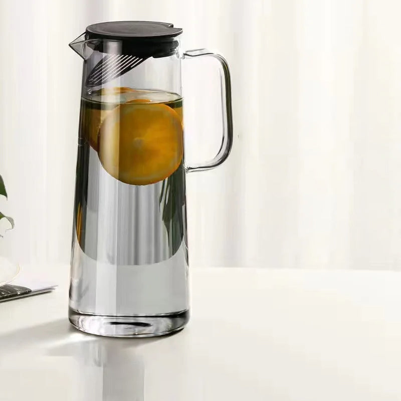 Glaskanne mit Deckel Easy Clean Hitzebeständige Glaswasserkrug