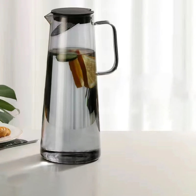 Glaskanne mit Deckel Easy Clean Hitzebeständige Glaswasserkrug