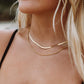 Frendorf | Damen gestaffeltes Halsband | Gold Herringbone Choker & Seil Kette | Wasserdicht