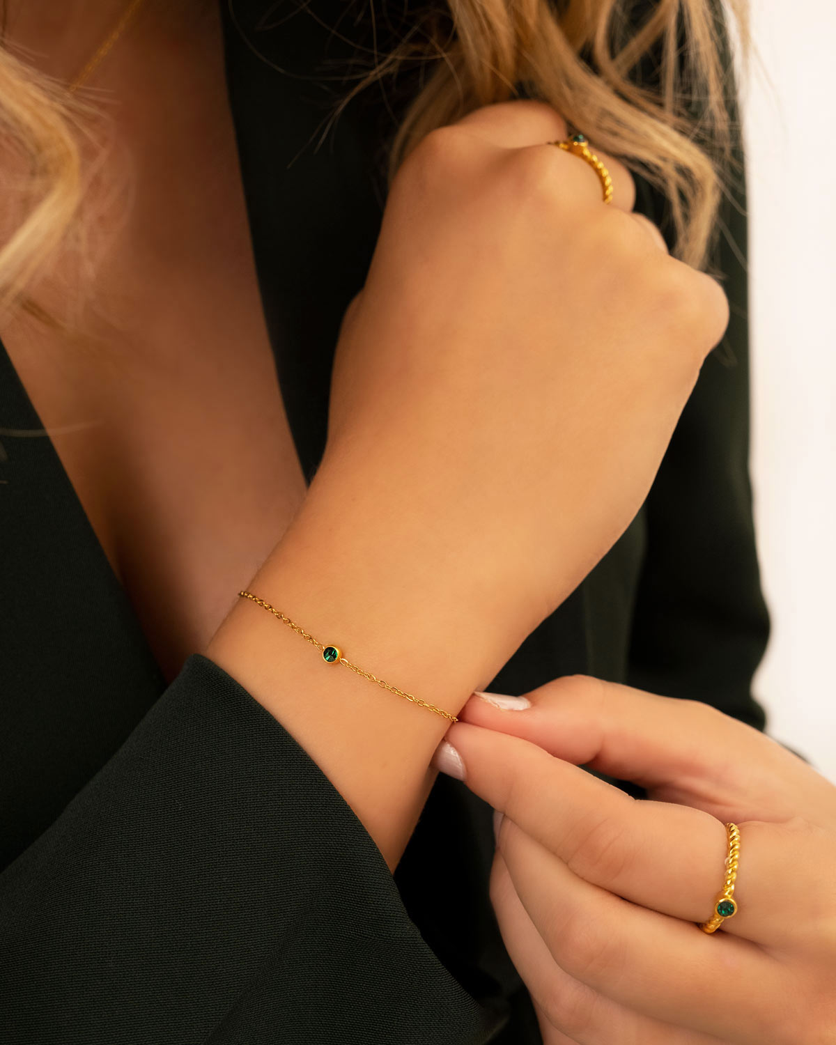 Frendorf | Rundes Edelstein-Geburtsstein-Armband