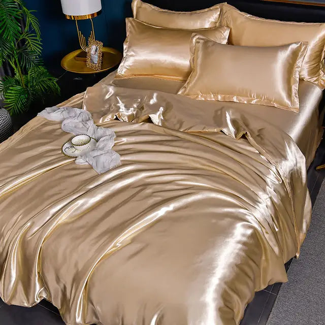 Frendorf | Luxe Uni-Satin-Bettbezug - SilkSerenity