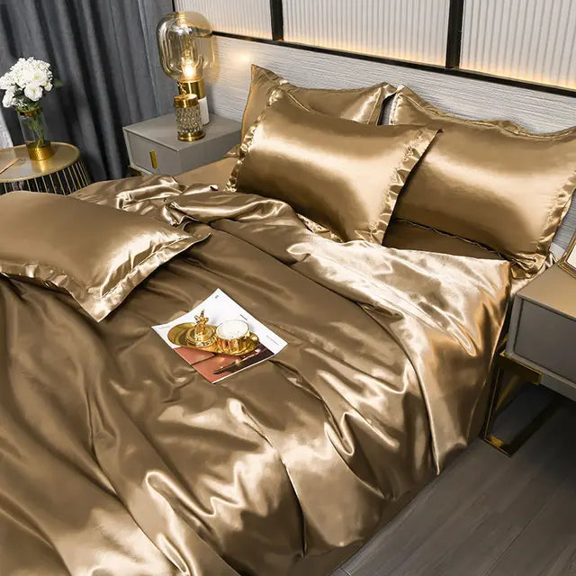 Frendorf | Luxe Uni-Satin-Bettbezug - SilkSerenity