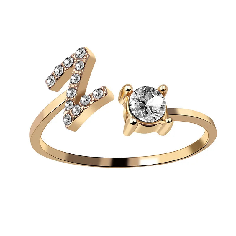 Frendorf | Alphabet-Strass-Silberring