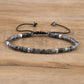 Frendorf | Geflochtenes Armband mit 2,4 mm Naturstein-Rollern – Seraphina