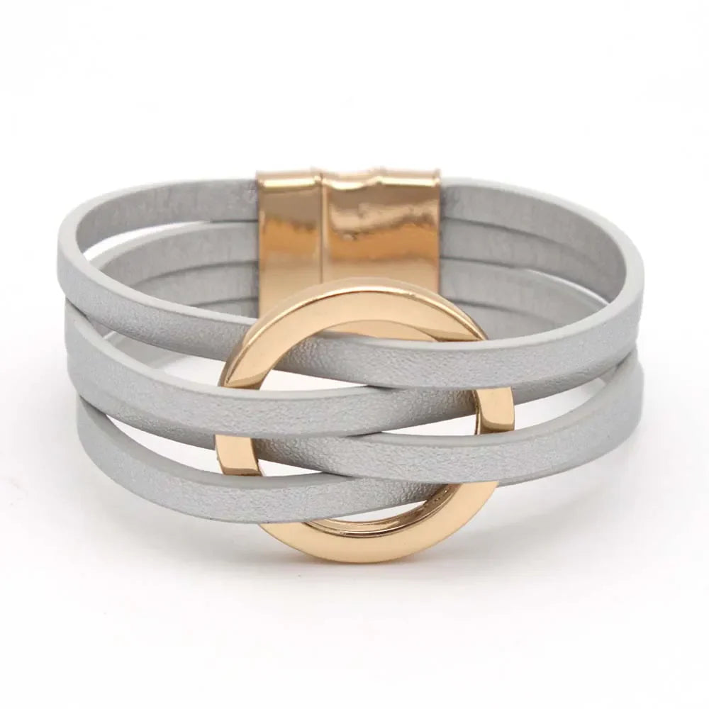 Frendorf | Mehrschichtiges O-Leder Wickelarmband