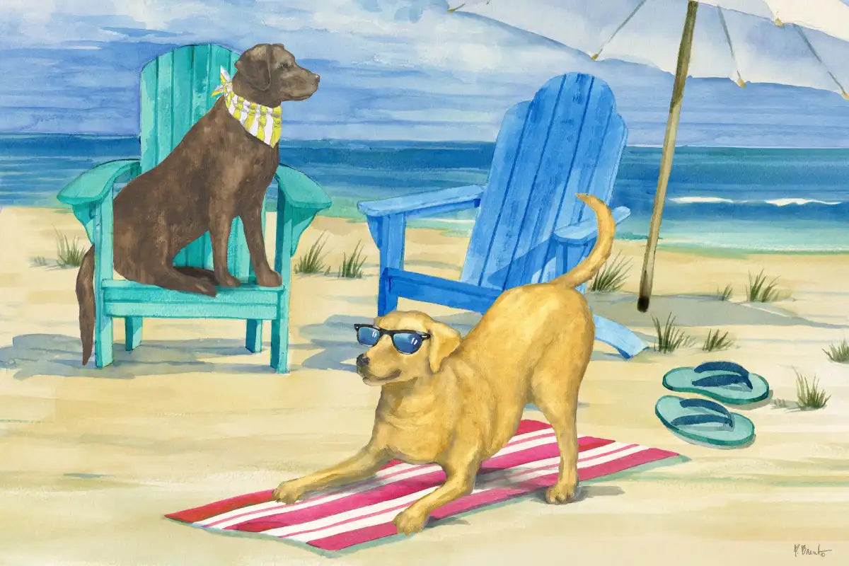 Frendorf | Grayton Beach Hund Duo Wandkunst