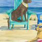 Frendorf | Grayton Beach Hund Duo Wandkunst
