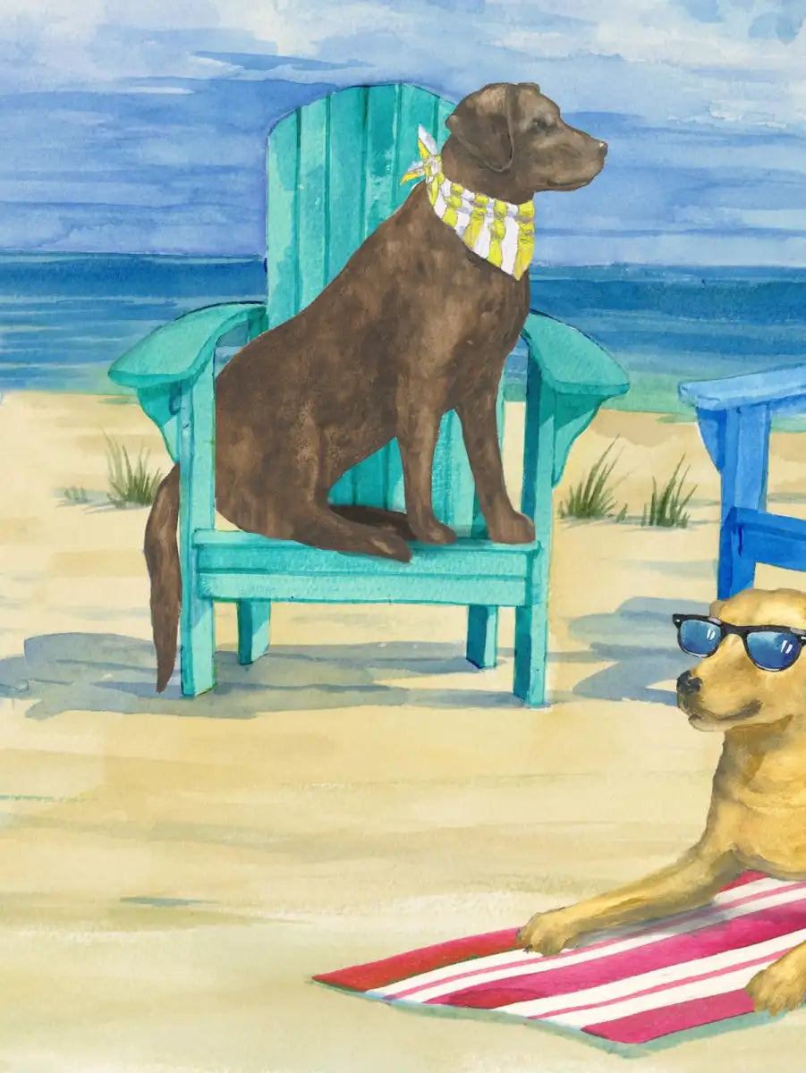 Frendorf | Grayton Beach Hund Duo Wandkunst
