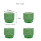 Grüne Glas-Teetasse & Untertasse Sets