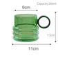 Grüne Glas-Teetasse & Untertasse Sets