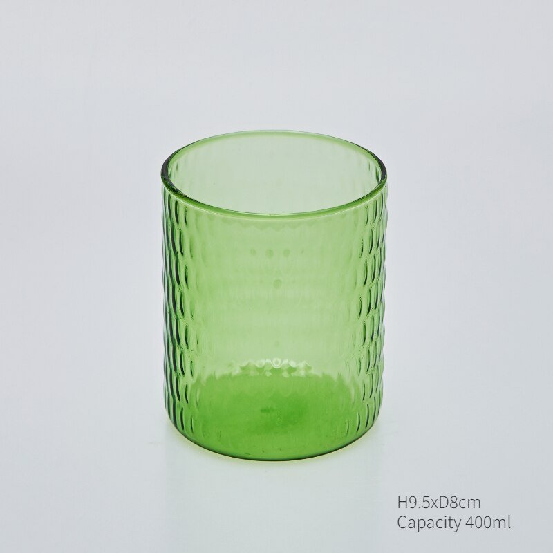 Grüne Glas-Teetasse & Untertasse Sets