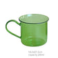 Grüne Glas-Teetasse & Untertasse Sets