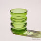 Grüne Glas-Teetasse & Untertasse Sets