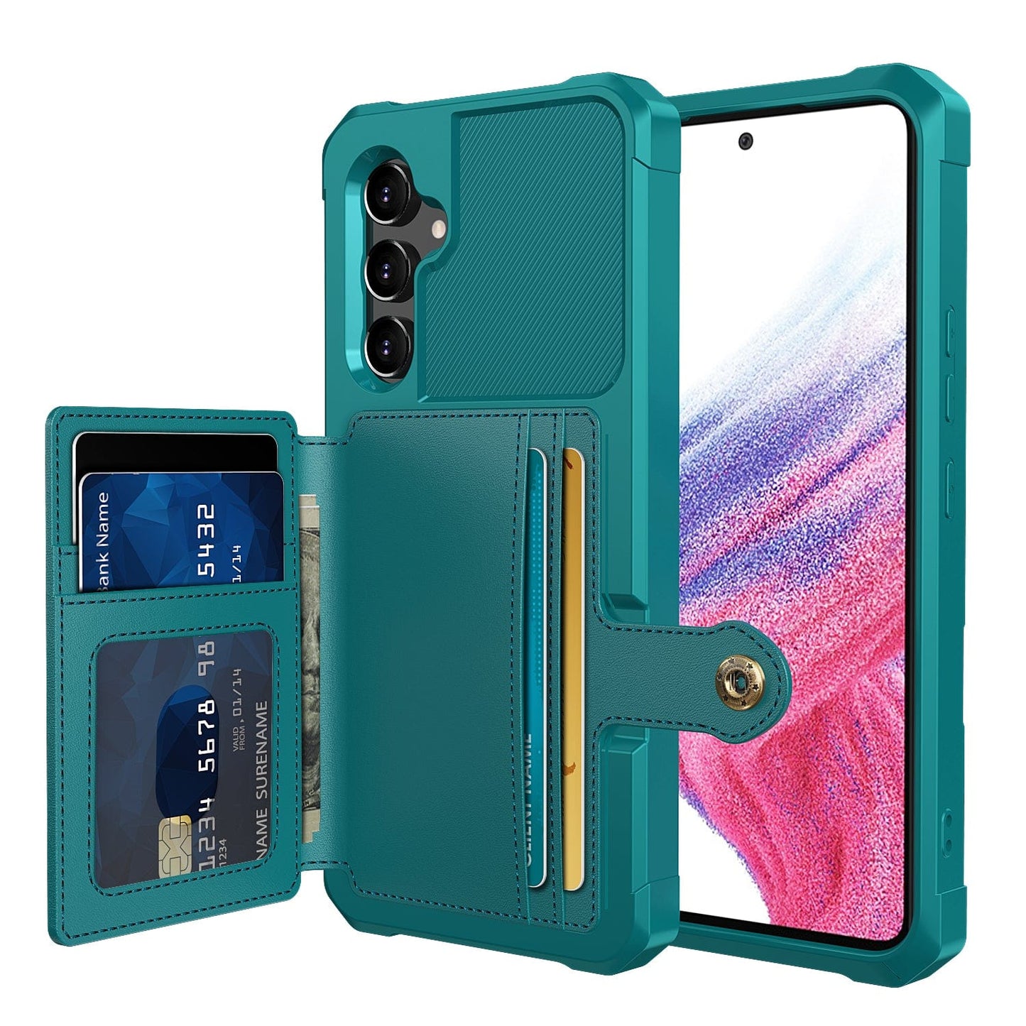 Frendorf | Magnetische Leder Geldbörse Hülle für Samsung Galaxy A