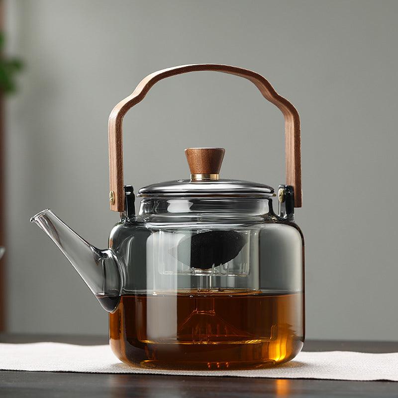 Grijzen Teekanne | Holz & Glas, Teebereiter