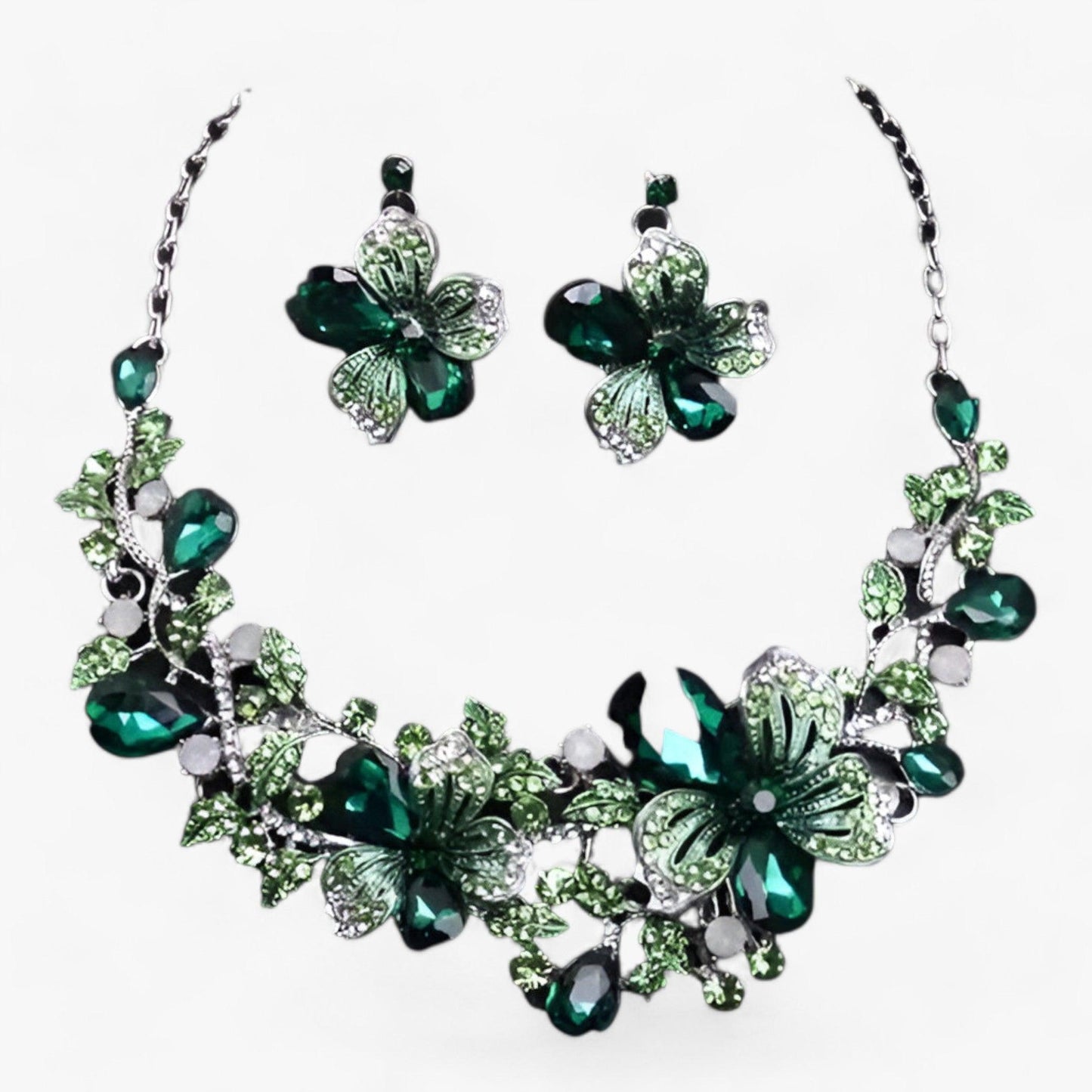 Frendorf | Brautschmuck-Set mit Emaille-Blumen – Fleur