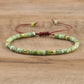 Frendorf | Geflochtenes Armband mit 2,4 mm Naturstein-Rollern – Seraphina